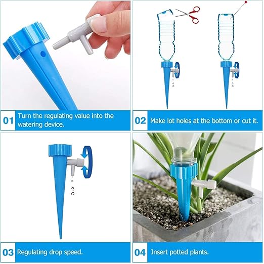 10 Pcs Drip Irrigation Kit For Home Garden, Self-Watering